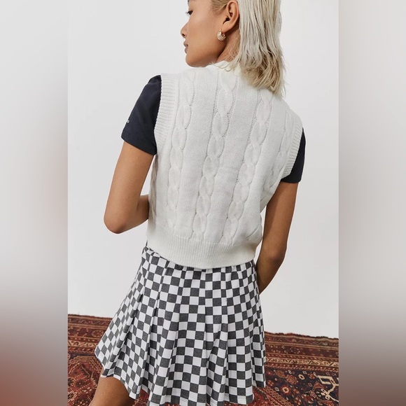 NEW girl ORDER Checkered Pleated Mini Skirt Size-S - Picture 3 of 5